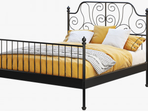 ikea leirvik bed Modelo 3D