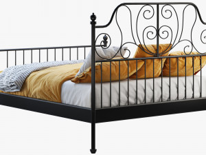 ikea leirvik bed Modelo 3D