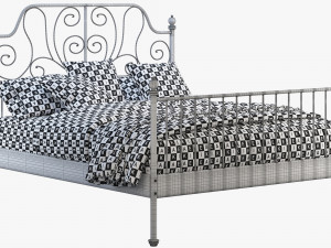 ikea leirvik bed Modelo 3D