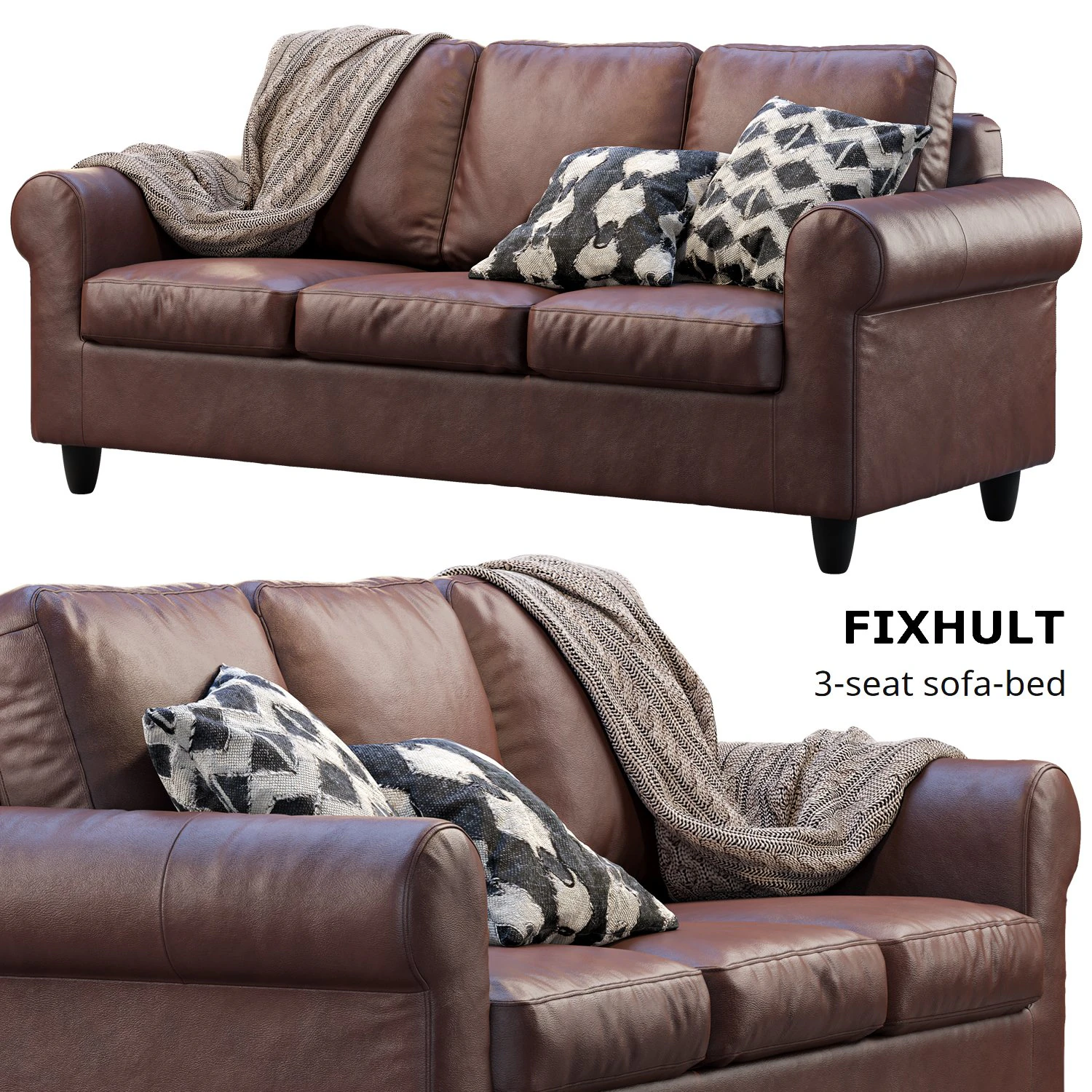 ikea fixhult sofa 3D Model .c4d .max .obj .3ds .fbx .stl .blend 