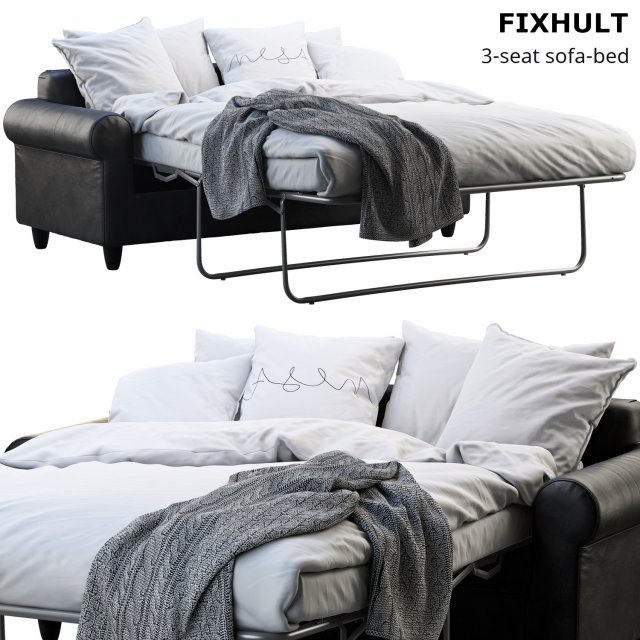 ikea fixhult sofa-bed Modello 3D .c4d .max .obj .3ds .fbx .stl .blend 
