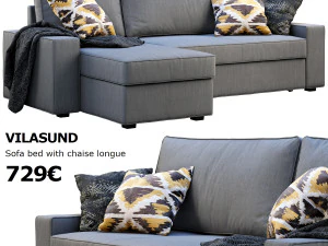 sofá ikea vilasund Modelo 3D