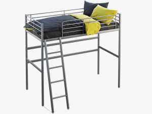 ikea svarta loft bed 3D मॉडल