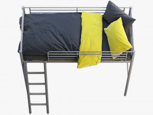 ikea svarta loft bed 3D मॉडल
