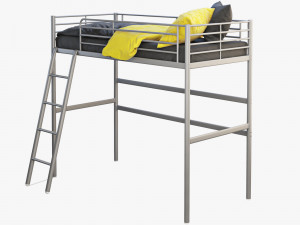 ikea svarta loft bed 3D मॉडल
