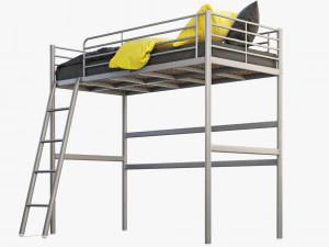 ikea svarta loft bed 3D Model