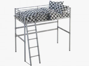 ikea svarta loft bed 3D Model