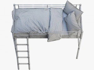 ikea svarta loft bed 3D Model