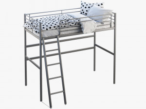 ikea svarta loft bed 3D मॉडल