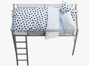 ikea svarta loft bed 3D मॉडल
