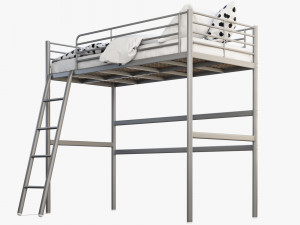 ikea svarta loft bed 3D मॉडल