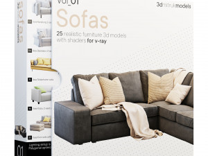 3dmitruk ikea sofas volume 1 3D 모델