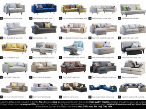 3dmitruk ikea sofas volume 1 3D Model
