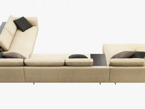 poliform mondrian chaise lounge sofa 3D Модель