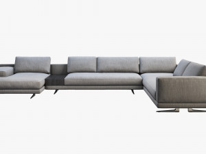poliform mondrian chaise lounge sofa 3D Модель