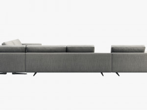 poliform mondrian chaise lounge sofa 3D Модель