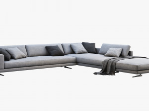poliform mondrian corner sofa Modello 3D