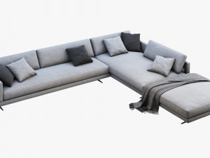 poliform mondrian corner sofa Modello 3D