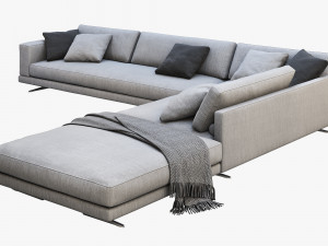 poliform mondrian corner sofa Modello 3D