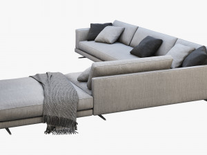 poliform mondrian corner sofa Modello 3D