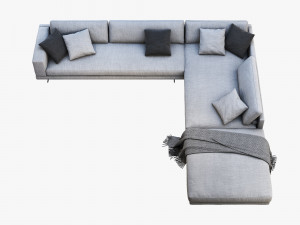poliform mondrian corner sofa Modello 3D