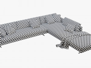 poliform mondrian corner sofa Modello 3D