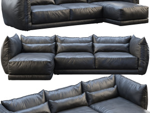 montauk jane leather sofa 3D 모델