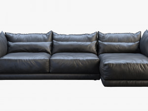 montauk jane leather sofa Modelo 3D