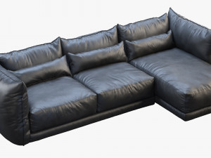 montauk jane leather sofa Modelo 3D