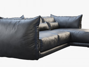montauk jane leather sofa Modelo 3D