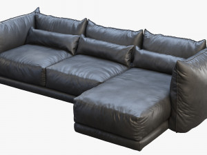 montauk jane leather sofa Modelo 3D