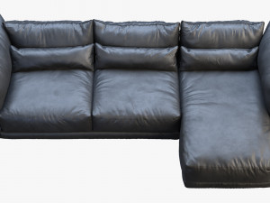 montauk jane leather sofa Modelo 3D