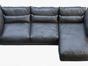 montauk jane leather sofa 3D Model