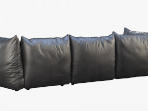 montauk jane leather sofa Modelo 3D