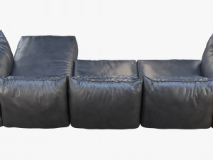 montauk jane leather sofa Modelo 3D