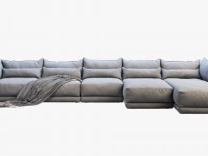 montauk jane fabric sofa 3D Модель