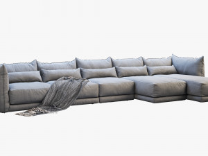 montauk jane fabric sofa 3D Модель