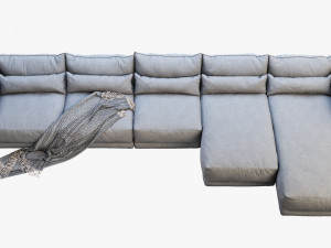 montauk jane fabric sofa 3D Модель