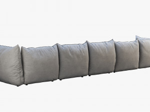 montauk jane fabric sofa 3D Модель