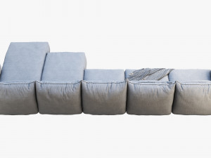 montauk jane fabric sofa 3D Модель