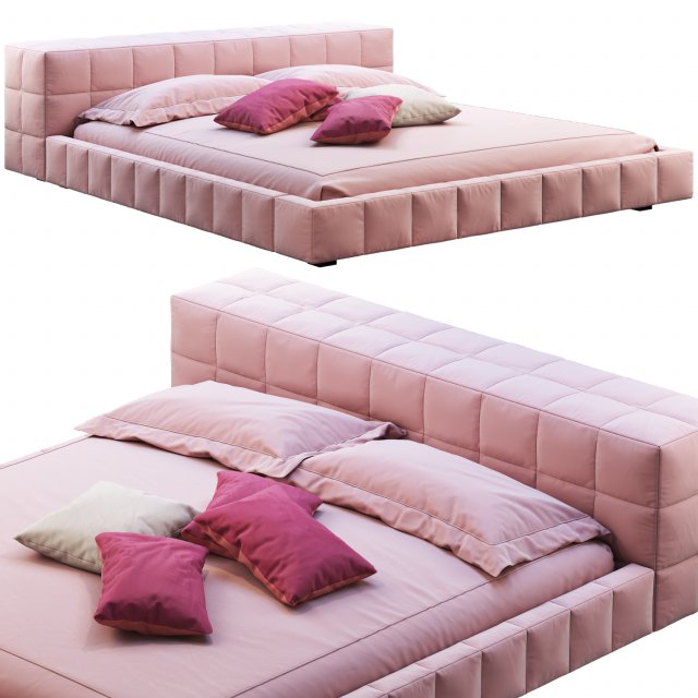 bonaldo squaring bed 3D-Modell .c4d .max .obj .3ds .fbx .stl .blend 
