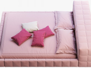 bonaldo squaring bed 3D-Modell