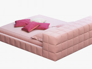 bonaldo squaring bed 3D-Modell