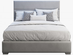 custom modern platform bed Modello 3D