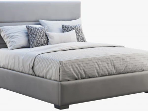 custom modern platform bed 3D Model