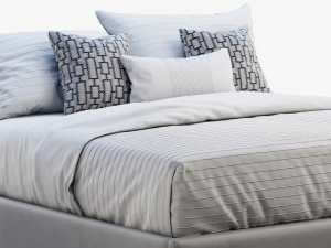 custom modern platform bed Modello 3D