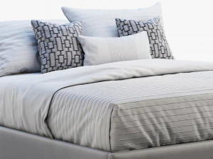 custom modern platform bed 3D Model