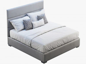 custom modern platform bed 3D Model
