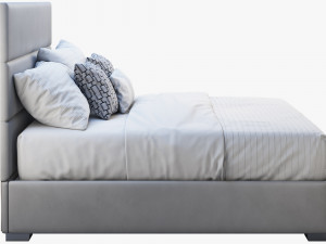 custom modern platform bed Modello 3D