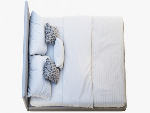 custom modern platform bed Modello 3D